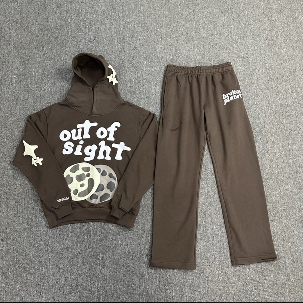 Brown Hoodie and Pants Set by